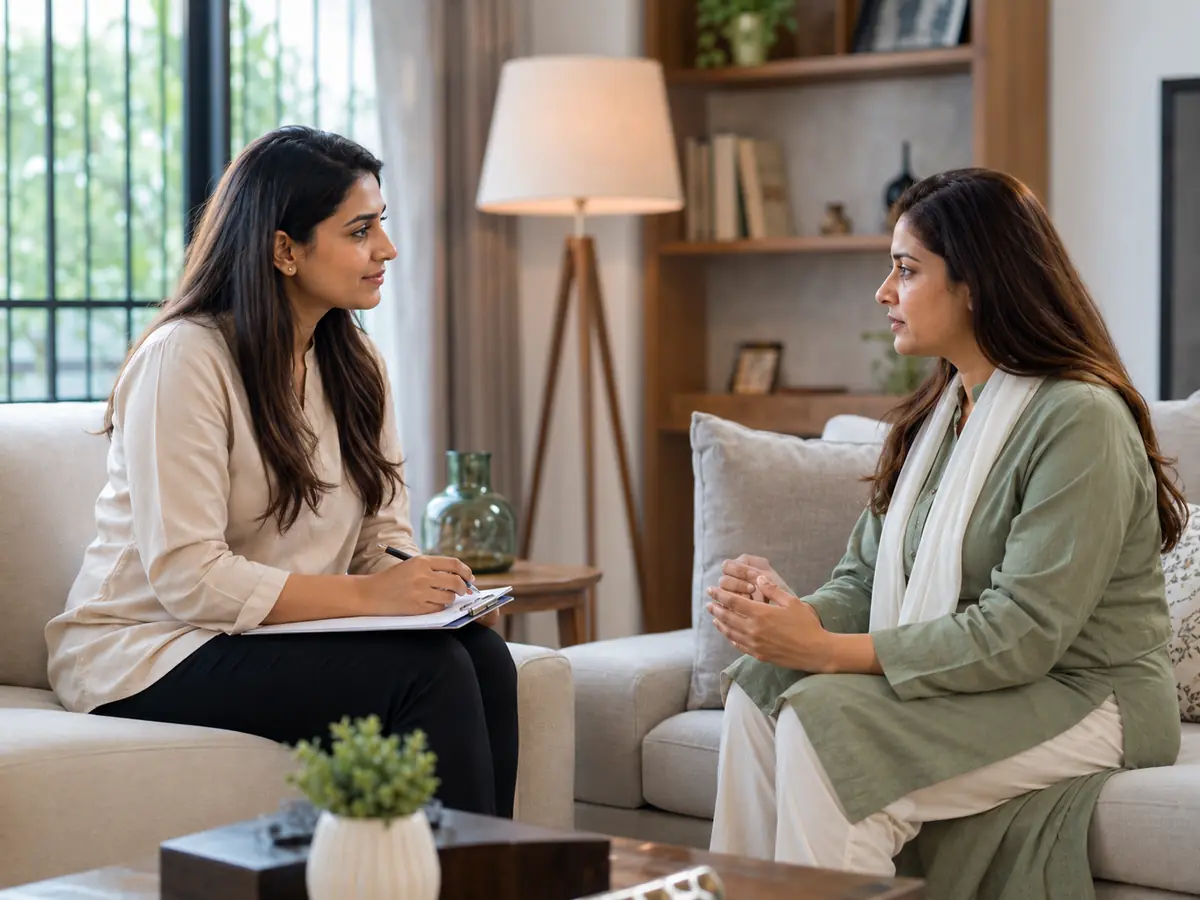 Private psychology consultation in a comfortable setting